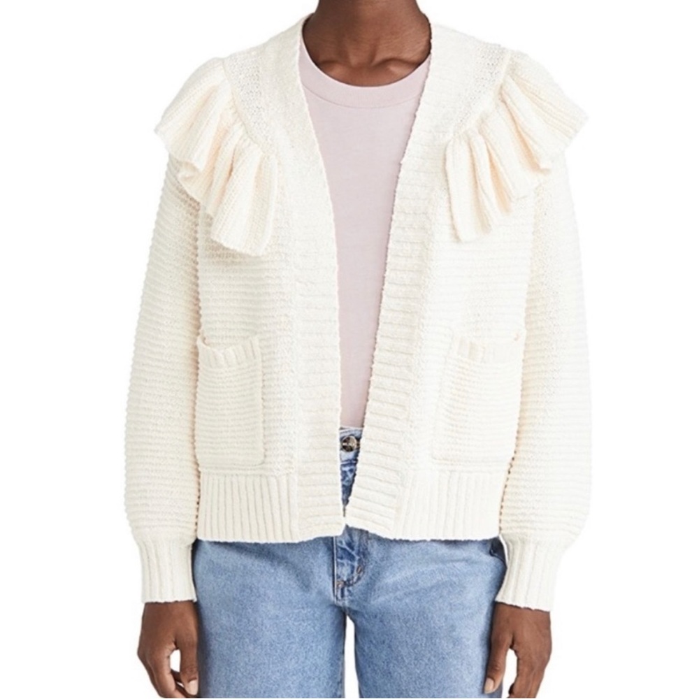 Madewell Ruffle Cardigan NWT